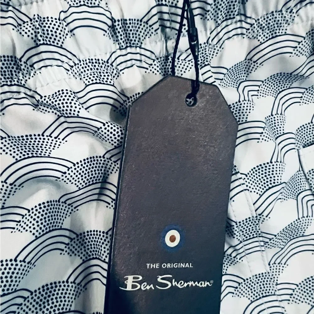 Ben Sherman classic wave swim trunk size small NWT